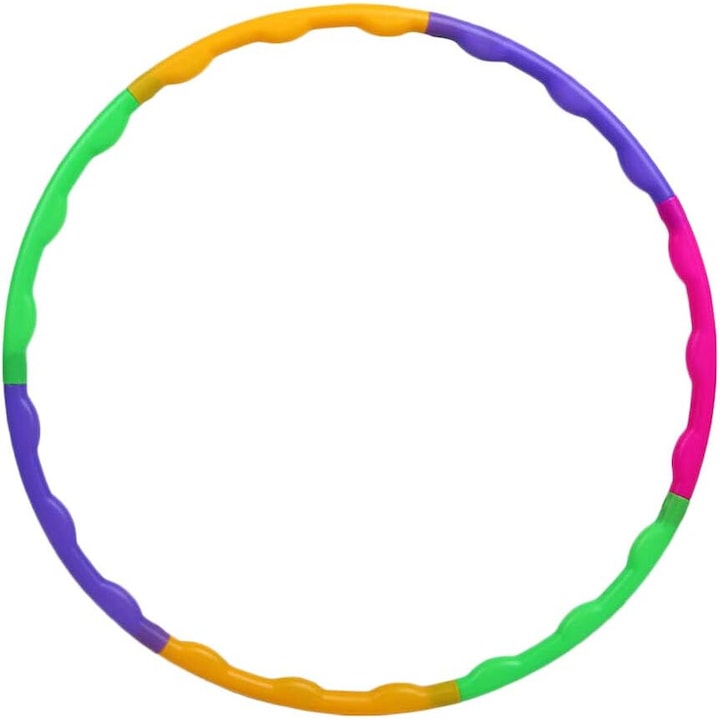 Szétszedhető Hula Hoop gyerekeknek, Mmgoqqt, 65 cm, Masszázs Design, Többszínű