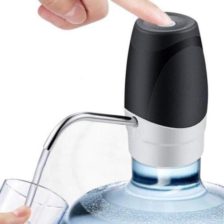 Univerzális elektromos vízpumpa 2-5 gallonos, USB-ről tölthető, hordozható, fehér, 50cm