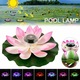 Lampa LED solara, KkvoGmle, floare de lotus, roz, 10x10cm, pentru decorare piscina si iaz