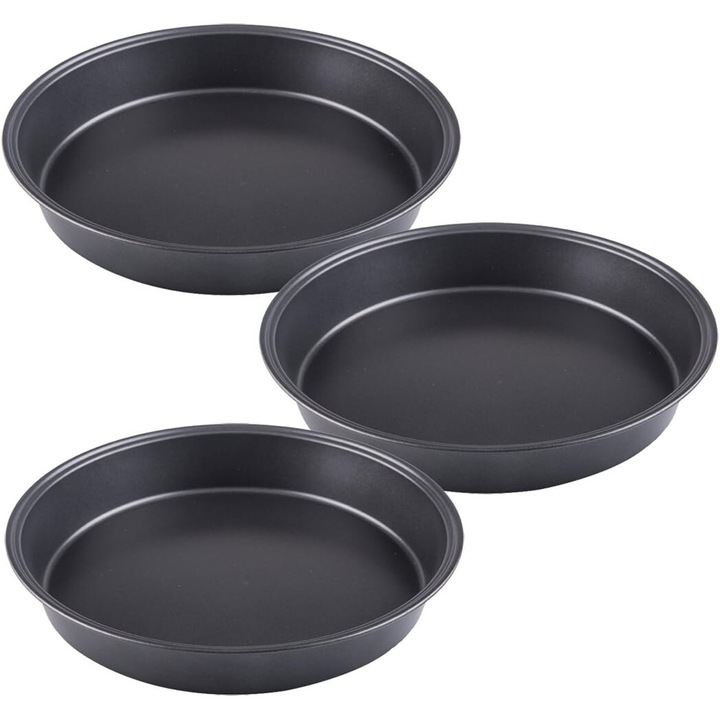 23 cm-es kerek tortaforma, 3 db-os készlet, 23,5 cm x 23,5 cm x 4 cm, tapadásmentes