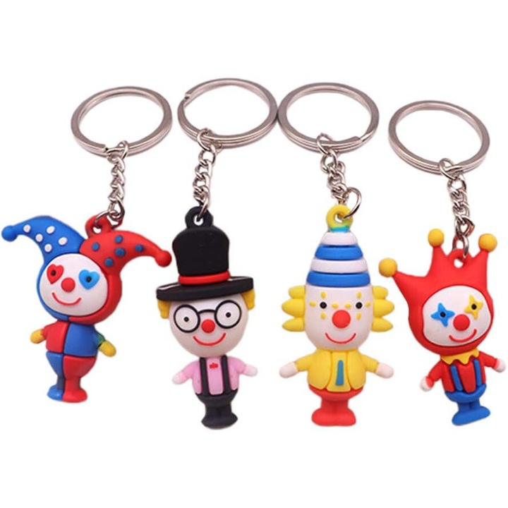 4 darabos kulcstartó készlet, Jormftte, ötvözet, többszínű