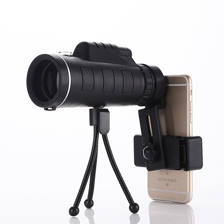 Монокулярен телескоп Enforose, HD, 10x40, широко зрително поле, регулируем окуляр, водо- и прахоустойчив