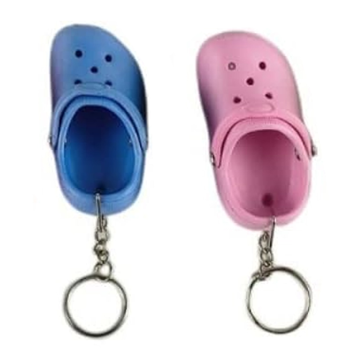 KRO♡ Set 2 brelocuri chei, Plastic/Metal, Multicolor, 3.5x7 cm, crocs