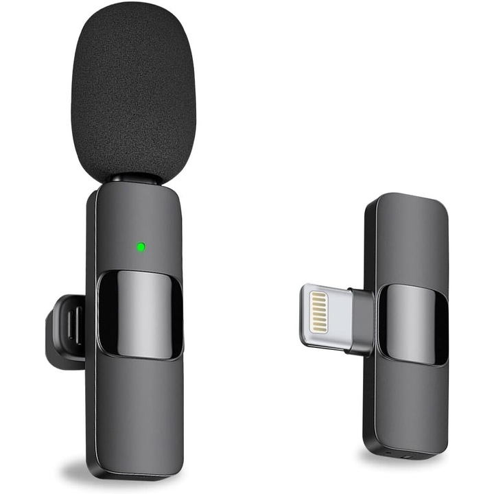 Безжичен микрофон за iPhone/iPad, многопосочен, интелигентен, шумопотискащ