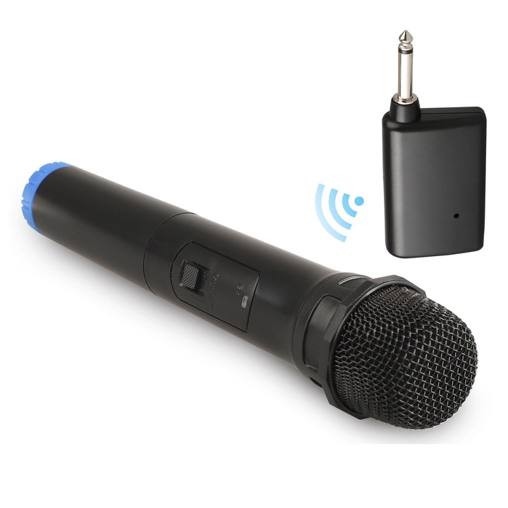 Microfon wireless, Enforose, sistem dual UHF, semnal clar, receptie reincarcabila, utilizare karaoke, evenimente, petreceri