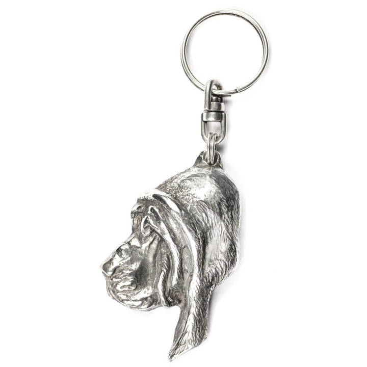Breloc Art-Dog Bloodhound, Pandantiv argintat, pentru geanta sau rucsac