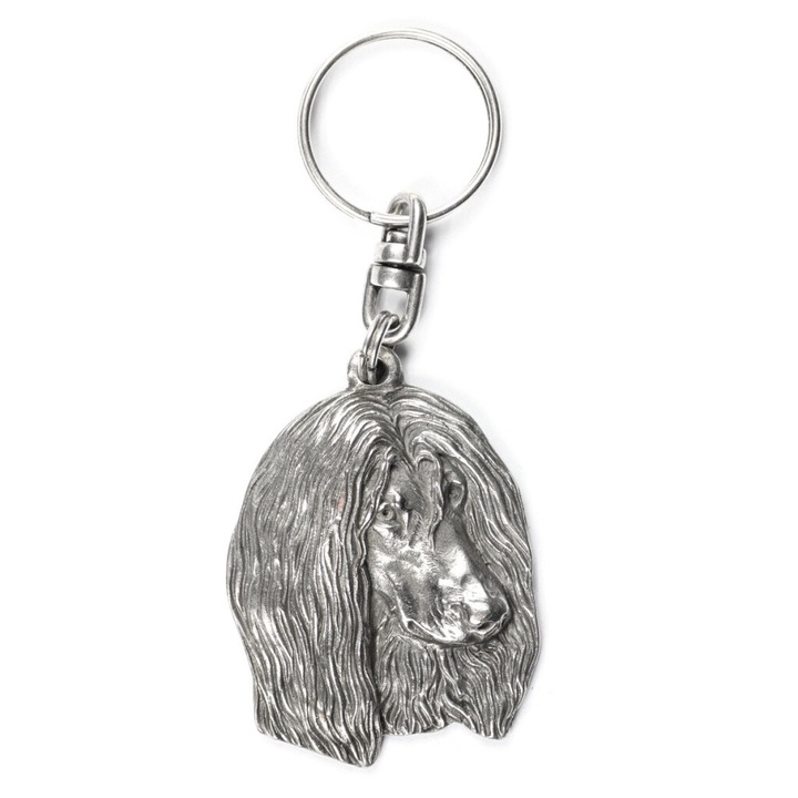 Ключодържател Art-Dog Afghan Hound II, сплав, сребърно покритие, за чанта или раница, сребро