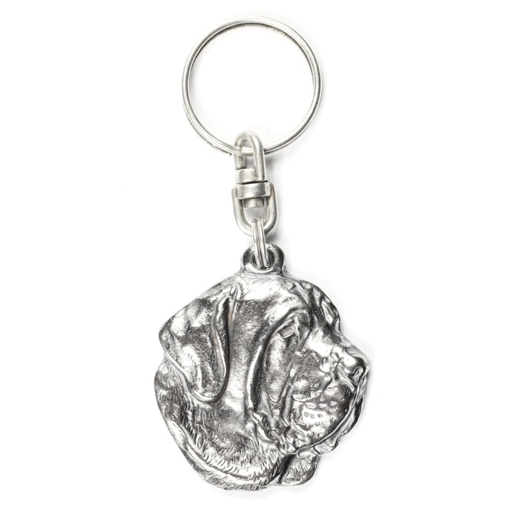 Breloc Art-Dog Fila Brasileiro, aliaj ZnAl placat cu argint, argintiu