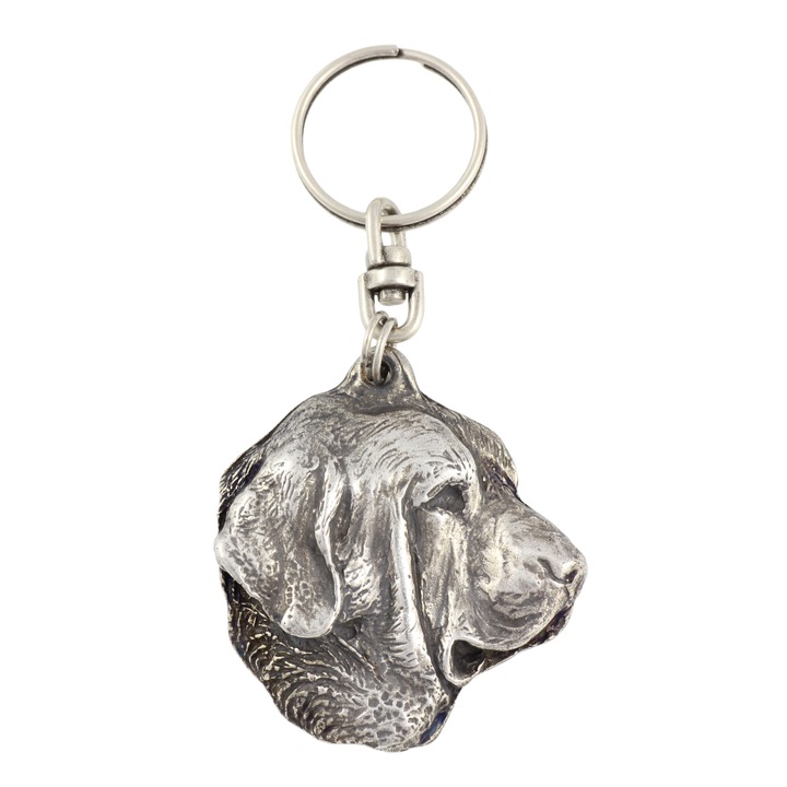 Breloc Mastiff spaniol, Art-Dog, metal argintat, pentru geanta sau rucsac