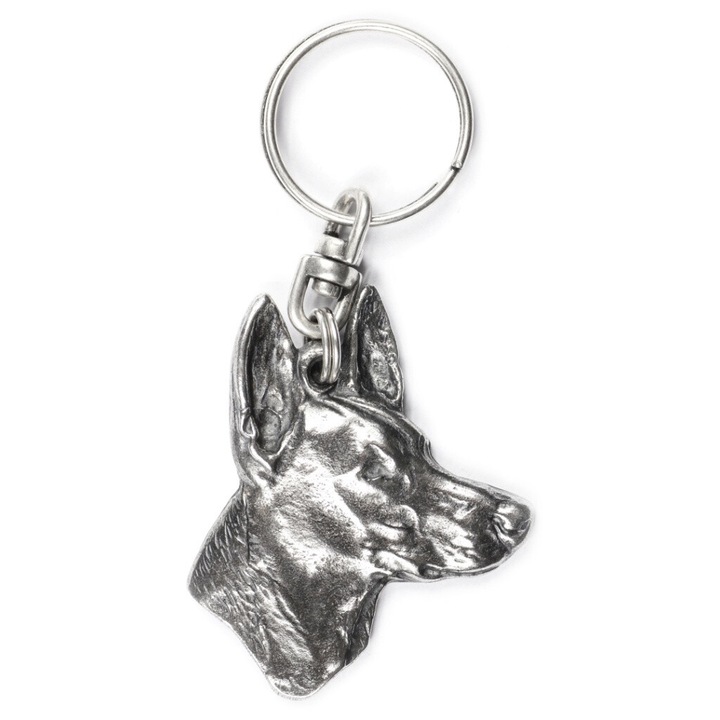 Art-Dog Fáraó Kopó kulcstartó, ezüstözött medál, táskára vagy hátizsákra