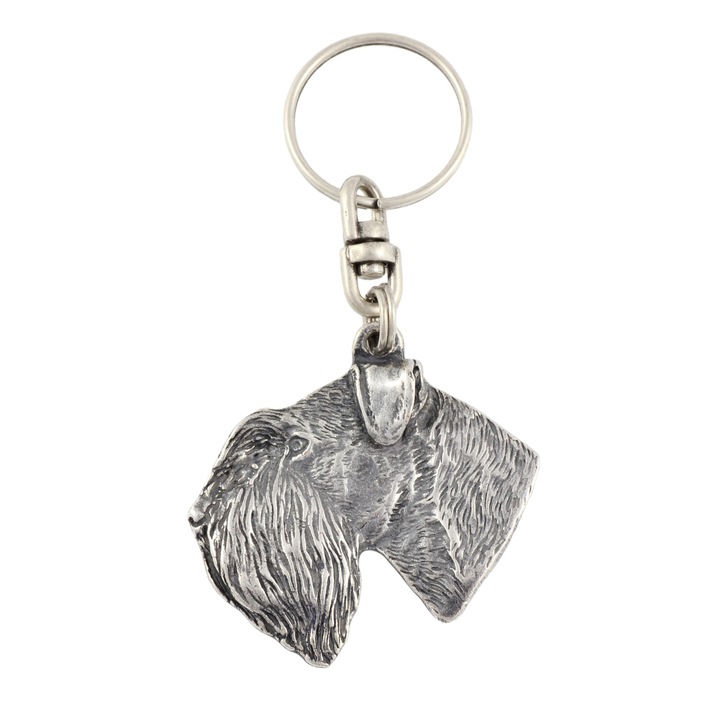 Breloc Art-Dog Schnauzer III, aliaj ZnAl placat cu argint, pentru geanta sau rucsac