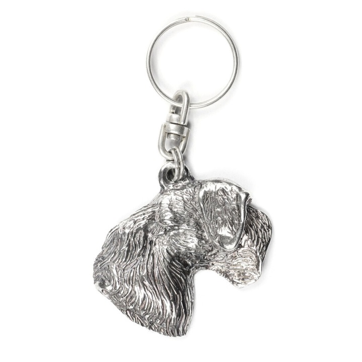 Breloc Art-Dog Cesky Terrier, Pandantiv argintat, pentru geanta sau rucsac