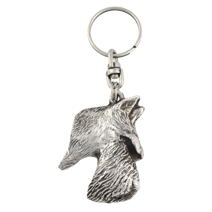 Art-Dog Skót Terrier Kulcstartó, Ezüstözött Fém, Dekoratív, Patinázott