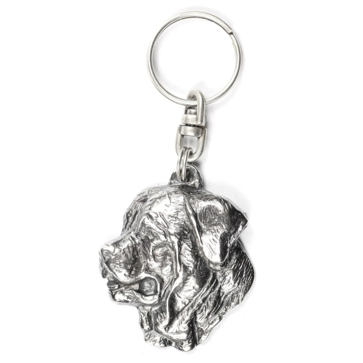 Breloc Art-Dog Tosa Inu, aliaj ZnAl placat cu argint, pentru geanta sau rucsac