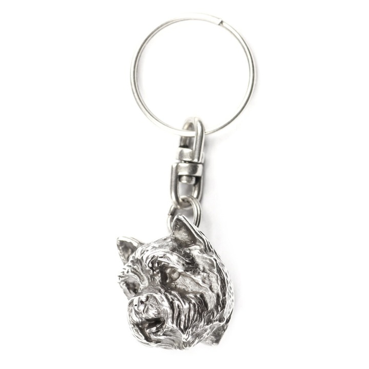 Breloc Art-Dog West Highland White Terrier, placat cu argint, decorativ, argintiu