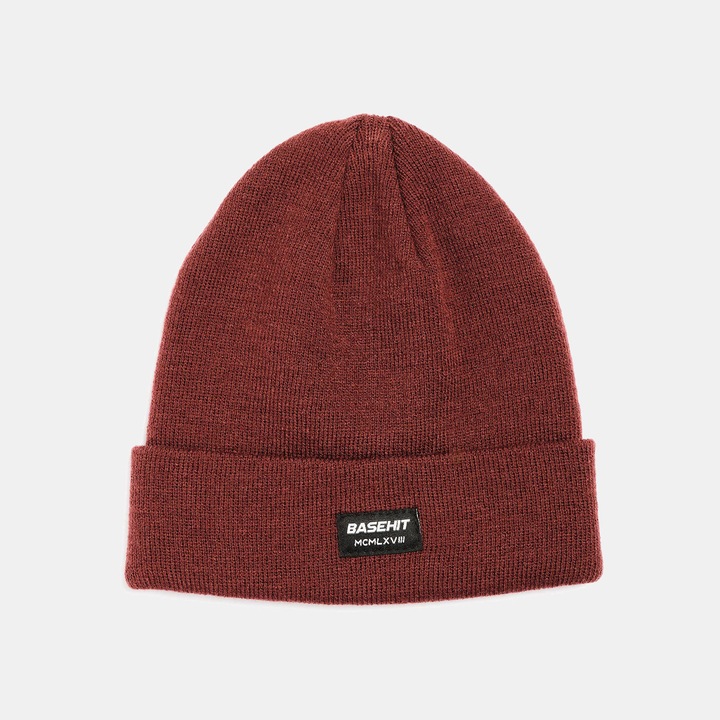 Caciula Unisex BASEHIT Classic, elastica, vin, One Size