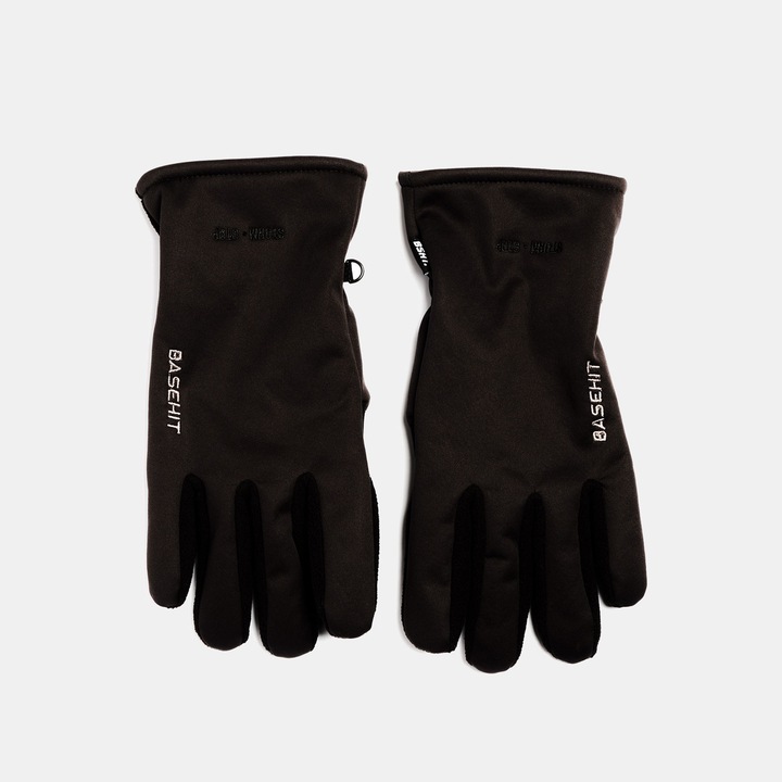 Manusi de protectie BASEHIT Storm Stop, antiderapante, fleece, negru, L