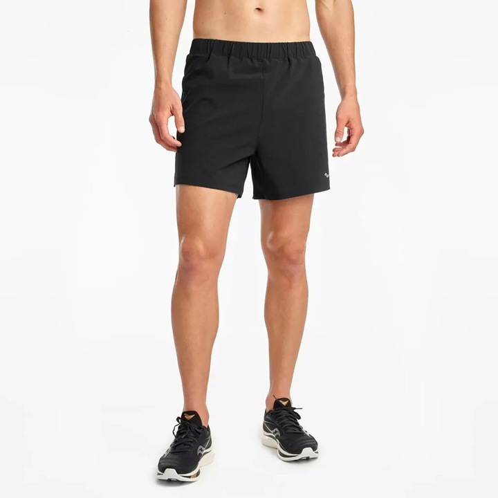 Pantaloni sport barbati SAUCONY OUTPACE 5'' RUNNING SHORT poliester, Negru