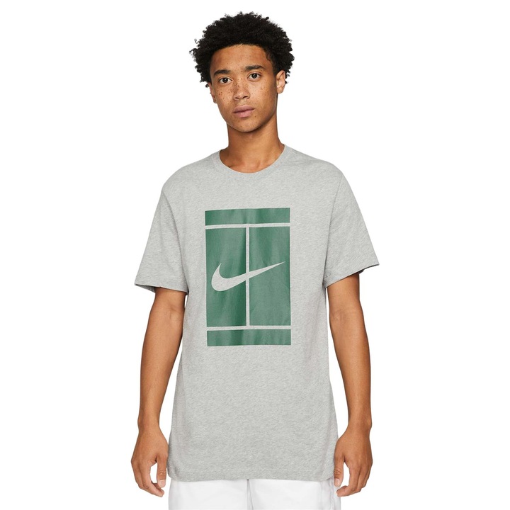 Tricou sport barbati, Nike, Bumbac, Gri, M INTL