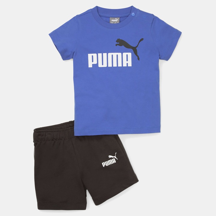 Compleu copii, Puma, Bumbac/Poliester, Albastru, Negru/Albastru