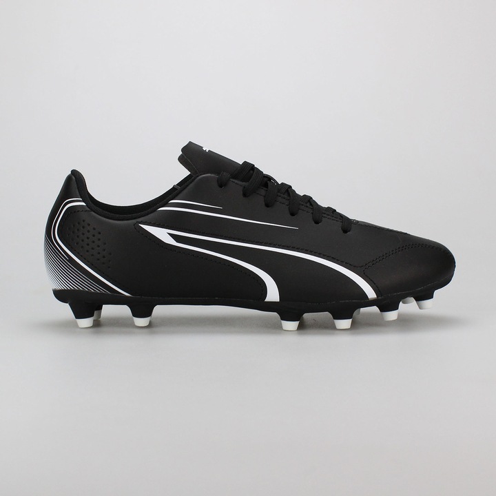 Pantofi fotbal barbati, Puma, Sintetic, Alb/Negru, 42 EU