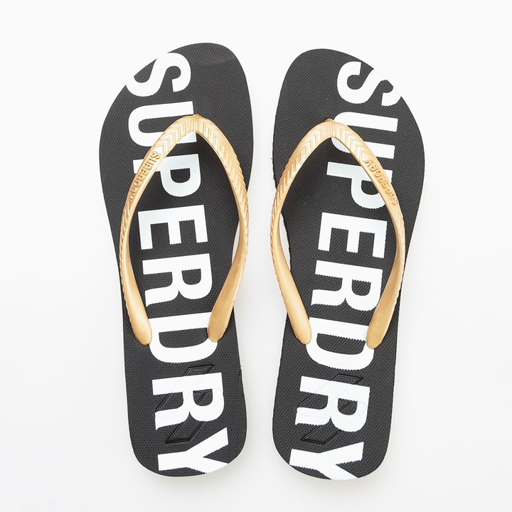 Papuci dama, Superdry, Poliuteran, Negru, 36-37 EU