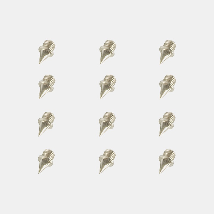 Set 12 carphakii pentru incaltaminte sportiva Amila, 9mm, asemanator argintiu, One Size