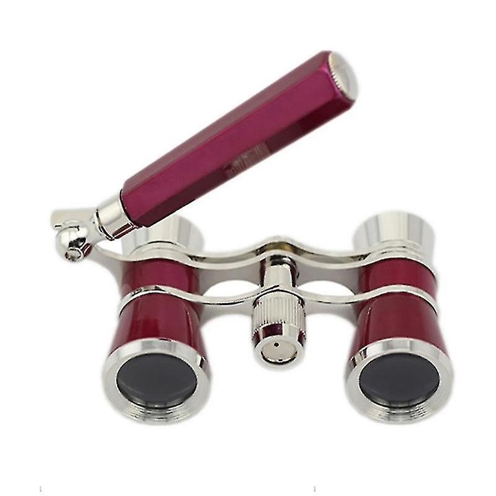 Telescop Retro pentru Opera, 3x, cu Maner, Argintiu