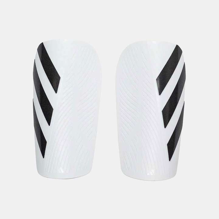 Set 2 tibiere pentru fotbal Tiro Club Shin Guards, Adidas, Polipropilena, Alb / Negru