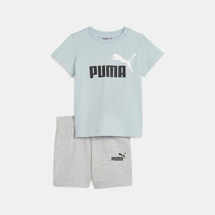 Compleu copii, Puma, Bumbac/Poliester, Gri/Albastru, Gri/Albastru