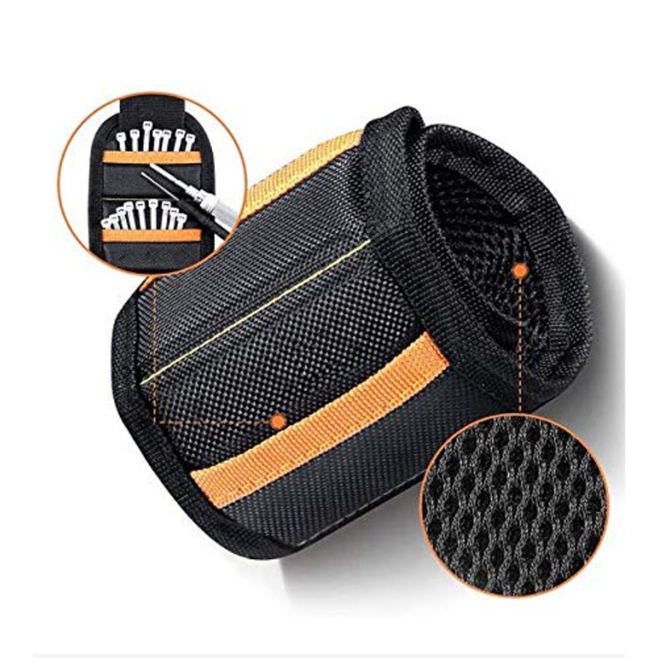 Bratara magnetica pentru unelte, Enforose, design usor, magneti super puternici, dimensiune universala