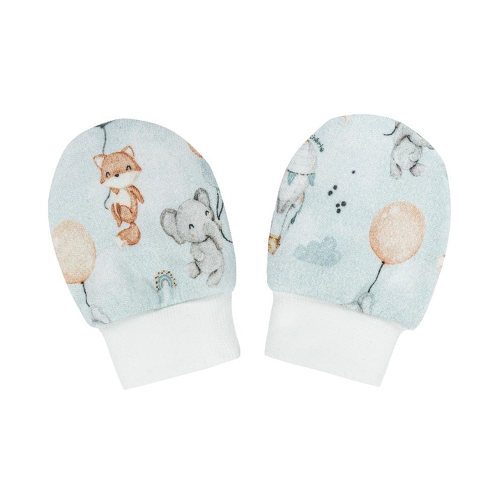 Manusi bebelusi Bonjour Cherie BALONY, 100% bumbac organic, 0 luni