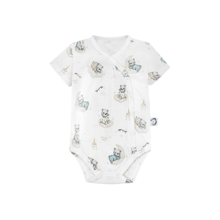 Body copii - Teddy Bears, Bonjour Cherie, Bumbac, Alb