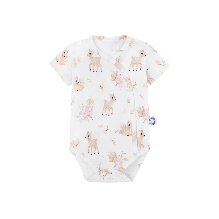 Body rovid ujjal - Bonjour Cherie, pamut, tobbszinu, Többszínű