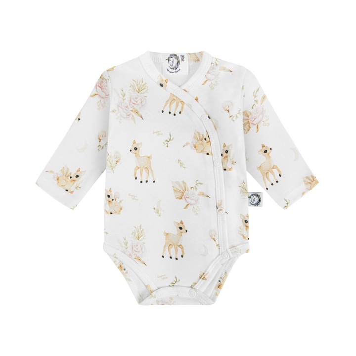 Body cu maneci lungi - Bonjour Cherie, Bumbac, Multicolor, Multicolor