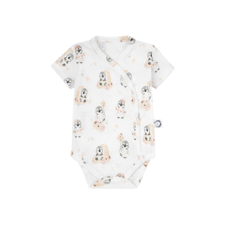 Body cu maneca scurta - Vivi, Bonjour Cherie, Bumbac, Multicolor, Multicolor