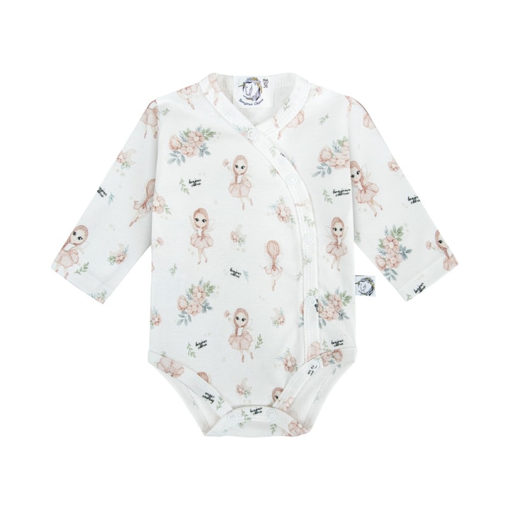 Body cu maneca lunga - Fairy, Bonjour Cherie, Bumbac, Multicolor, Multicolor