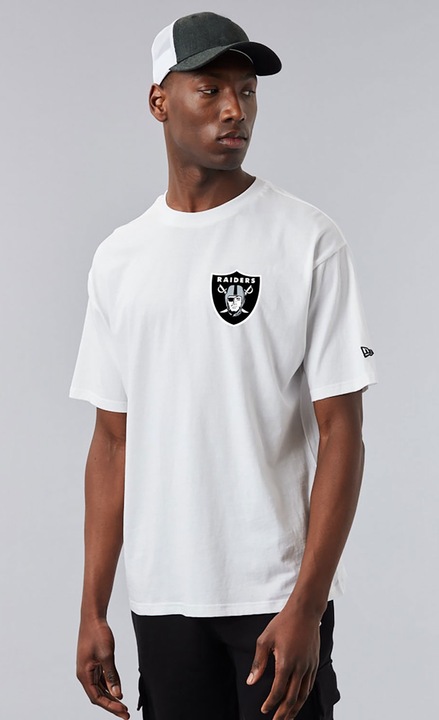 Tricou New Era din bumbac pentru barbati, Alb