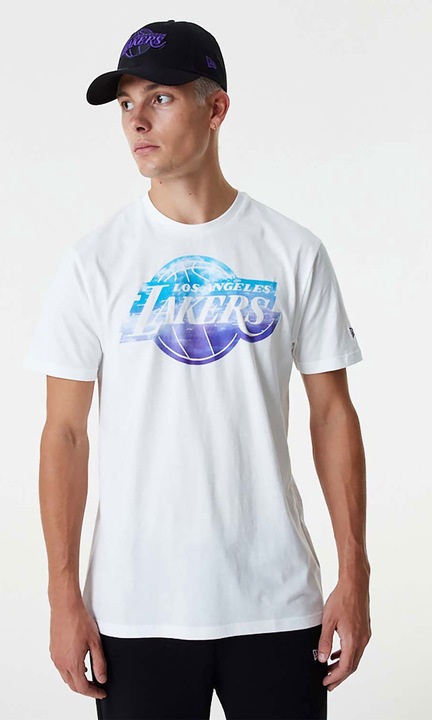 Tricou alb din bumbac pentru barbati, Alb