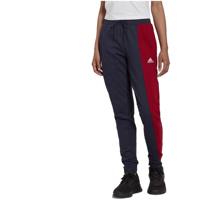 Pantaloni sport Adidas Performance, Bumbac, Rosu/Bleumarin, M INTL