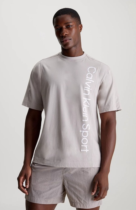 Tricou barbati, Calvin Klein Performance, Bumbac, Bej, M INTL