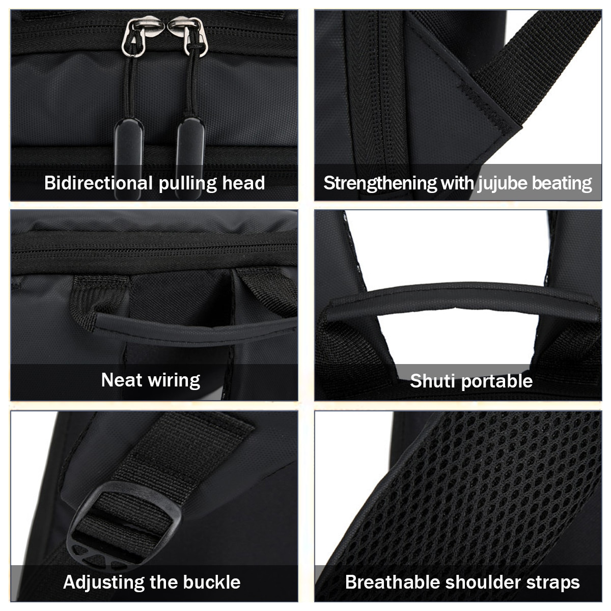 Rucsac cu curele de umar reglabile, utilizare versatila pentru birou, cumparaturi, camping, drumetii, calatorii, compartiment confortabil si sigur rezistent la apa pentru laptop (design durabil, spatiu mare de depozitare)