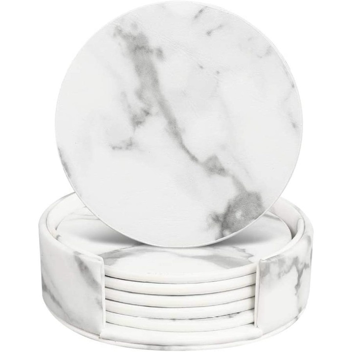 6 db többfunkciós, kerámia, nedvszívó, hőálló pohártartó készlet