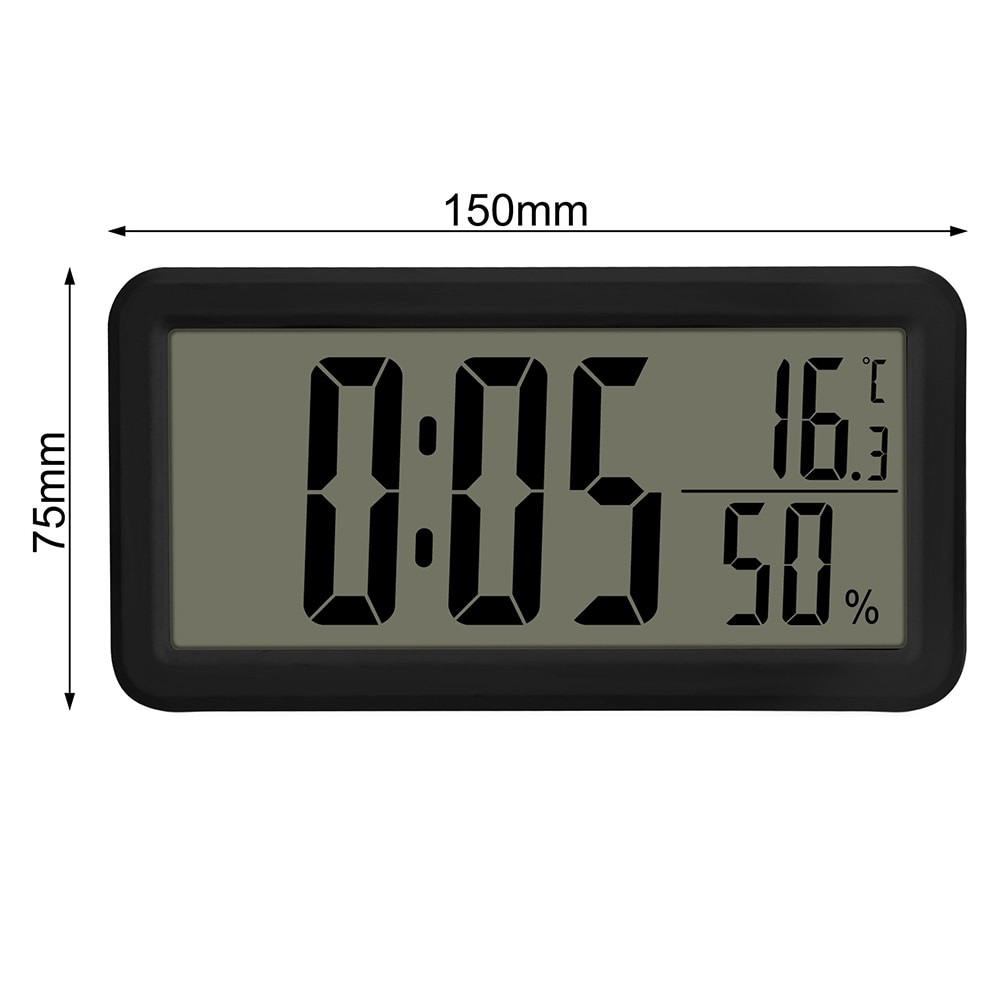 Ceas digital de perete, Cozevdnt, ABS, temperatura si umiditate