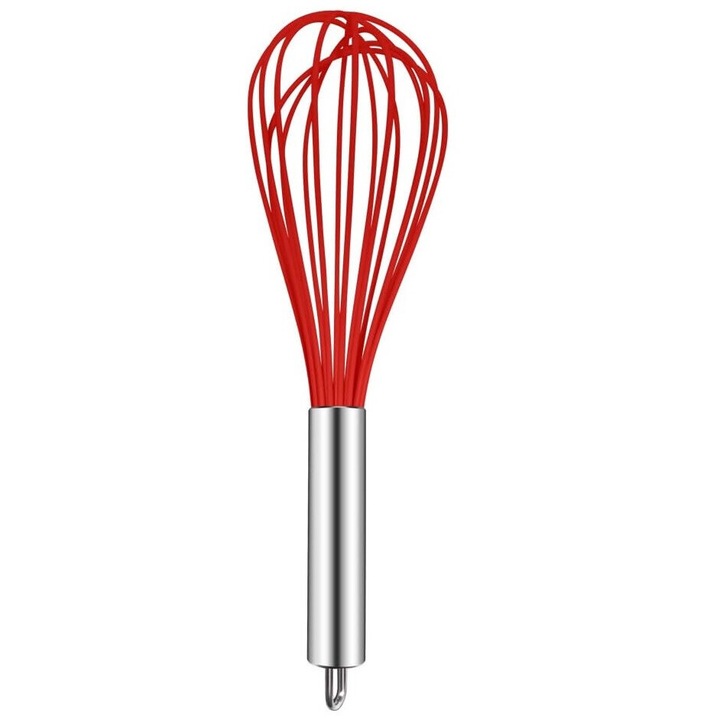 Set 3 Teluri Bucatarie, Silicon Antiderapant, Rezistente la Caldura, Rosu, 8"/10"/12"