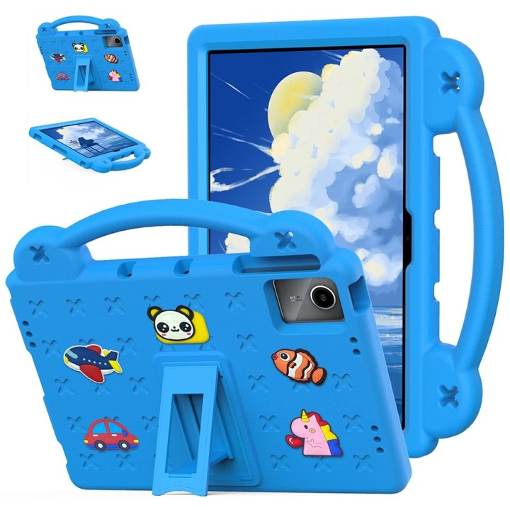 Husa tableta XGSM pentru Lenovo Tab M11, pentru copii, cu maner, albastru