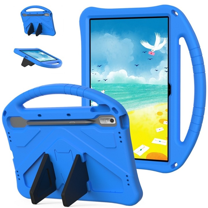 Husa tablete XGSM pentru Lenovo Tab P11 Pro Gen 2, cu maner pentru copii, albastru