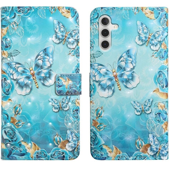 Etui z klapka XGSM pentru Samsung Galaxy A05s, ecologic, cu functie de suport, albastru, 1 set