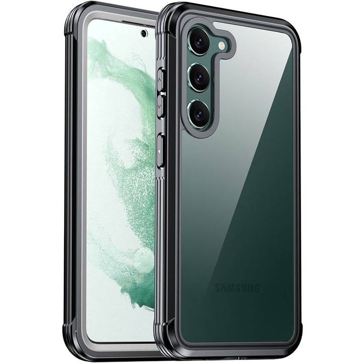 Husa Samsung Galaxy S24, XGSM, shockproof, cu folie, neagra