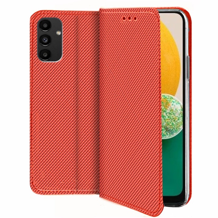 Set husa si protectie ecran pentru telefon, ERBORD, Sintetic, Pentru Samsung Galaxy M15 5G, Rosu